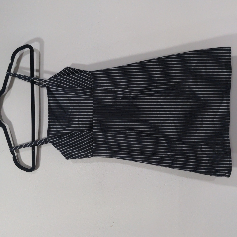Kendall & Kylie Women's Pinstripe Tank Mini Dress Size XS Black/White